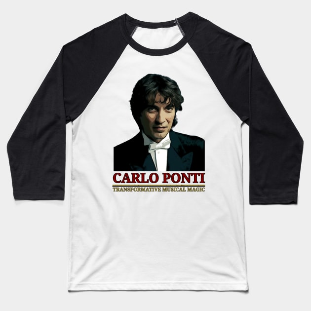 Carlo Ponti Jr - Transformative Magical Music Baseball T-Shirt by Flower'Animals Studiost